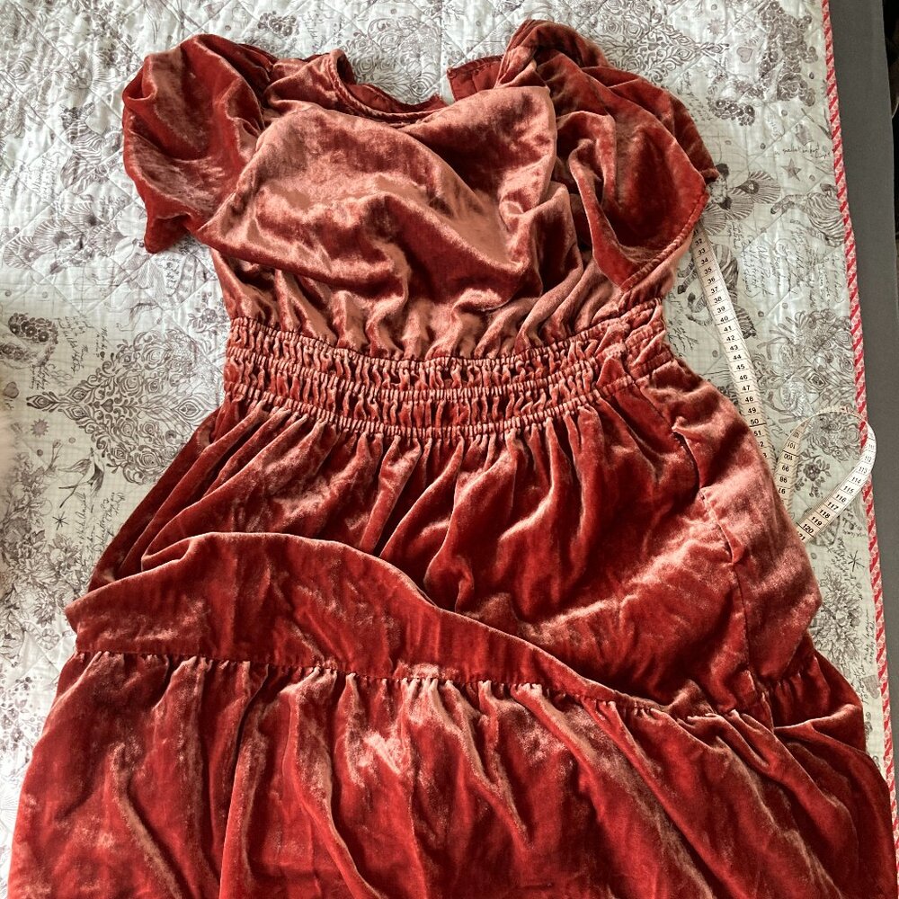 Rosy Velvet Somerset Dress, Anthropologie, great condition - Picture 10 of 10